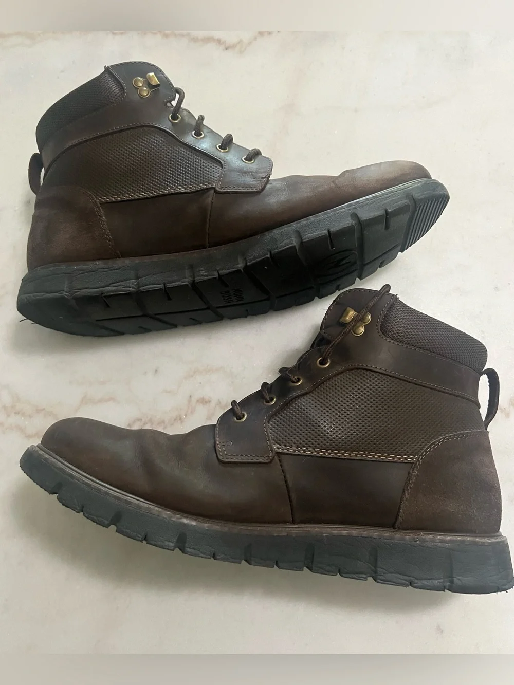 Nun Bush 85088-215 Defender Dark Brown Leather Ankle  Boots Men’s Size 13